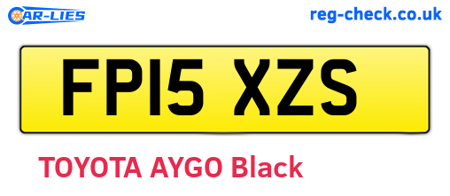 FP15XZS are the vehicle registration plates.