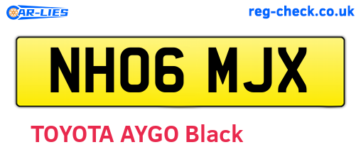 NH06MJX are the vehicle registration plates.