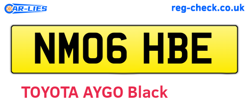 NM06HBE are the vehicle registration plates.