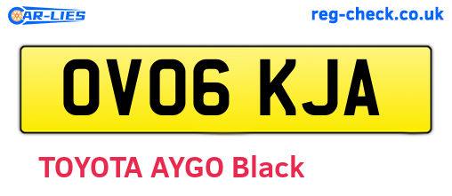 OV06KJA are the vehicle registration plates.
