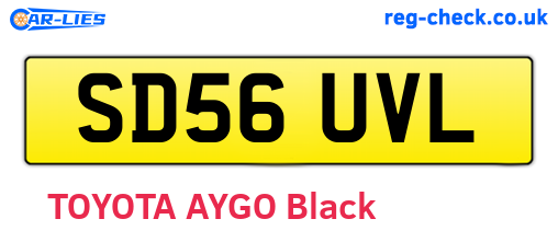 SD56UVL are the vehicle registration plates.