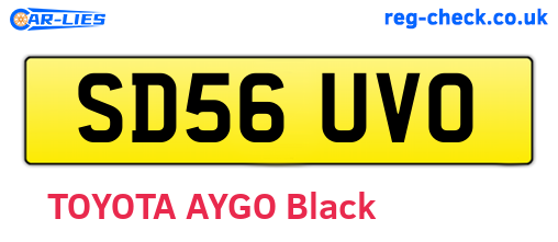 SD56UVO are the vehicle registration plates.