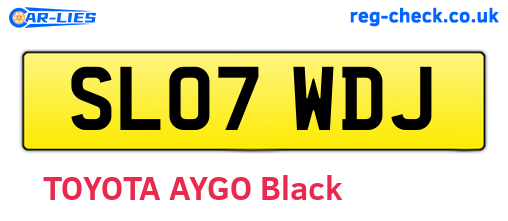 SL07WDJ are the vehicle registration plates.