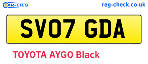 SV07GDA are the vehicle registration plates.