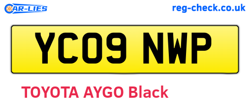 YC09NWP are the vehicle registration plates.