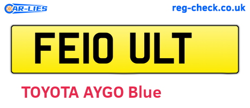 FE10ULT are the vehicle registration plates.