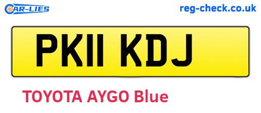 PK11KDJ are the vehicle registration plates.