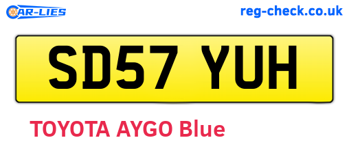 SD57YUH are the vehicle registration plates.