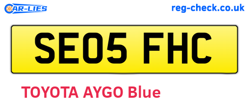 SE05FHC are the vehicle registration plates.
