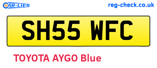 SH55WFC are the vehicle registration plates.