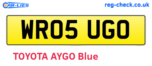 WR05UGO are the vehicle registration plates.