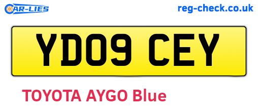 YD09CEY are the vehicle registration plates.