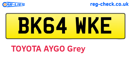 BK64WKE are the vehicle registration plates.