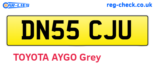 DN55CJU are the vehicle registration plates.