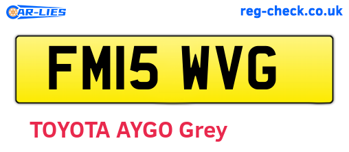 FM15WVG are the vehicle registration plates.