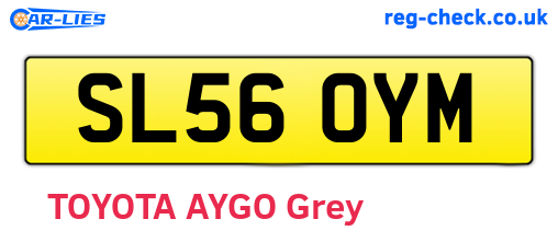 SL56OYM are the vehicle registration plates.