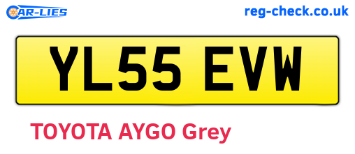 YL55EVW are the vehicle registration plates.