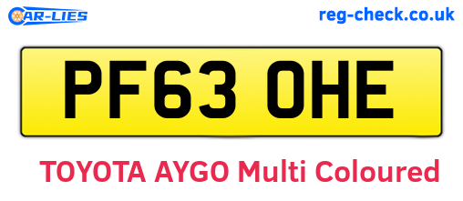 PF63OHE are the vehicle registration plates.