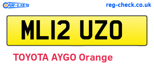 ML12UZO are the vehicle registration plates.