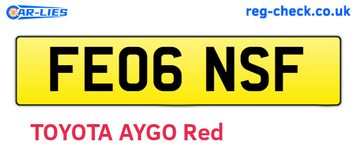 FE06NSF are the vehicle registration plates.