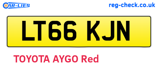 LT66KJN are the vehicle registration plates.