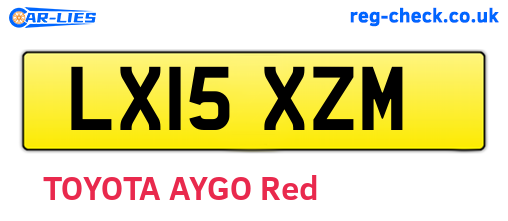 LX15XZM are the vehicle registration plates.