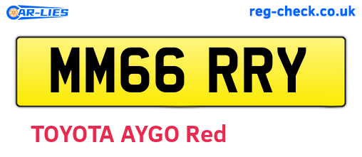 MM66RRY are the vehicle registration plates.