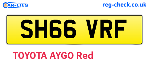 SH66VRF are the vehicle registration plates.