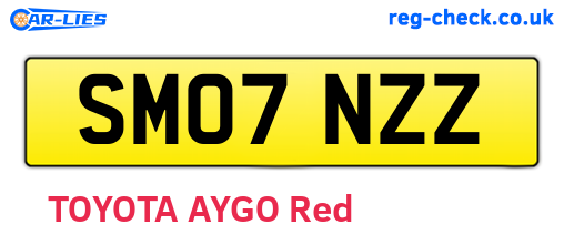 SM07NZZ are the vehicle registration plates.