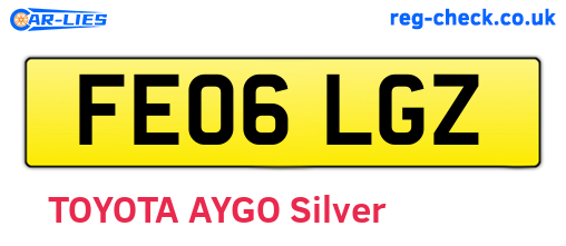 FE06LGZ are the vehicle registration plates.