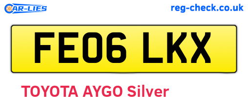 FE06LKX are the vehicle registration plates.