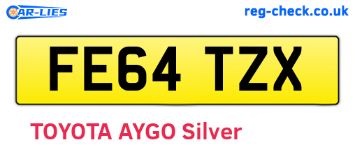 FE64TZX are the vehicle registration plates.