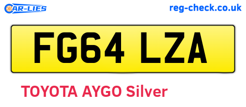 FG64LZA are the vehicle registration plates.