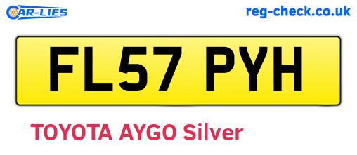 FL57PYH are the vehicle registration plates.