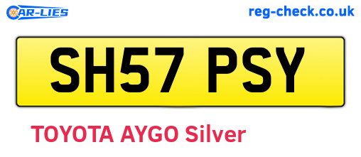 SH57PSY are the vehicle registration plates.