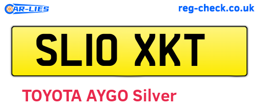 SL10XKT are the vehicle registration plates.