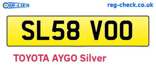 SL58VOO are the vehicle registration plates.