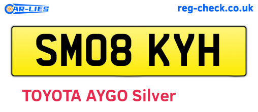 SM08KYH are the vehicle registration plates.
