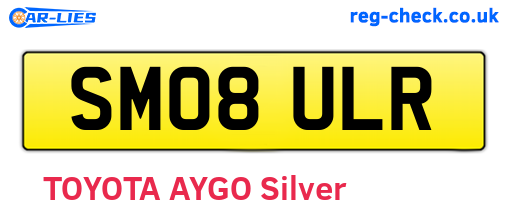 SM08ULR are the vehicle registration plates.