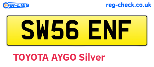 SW56ENF are the vehicle registration plates.