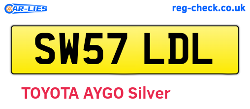 SW57LDL are the vehicle registration plates.