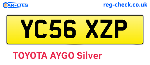 YC56XZP are the vehicle registration plates.