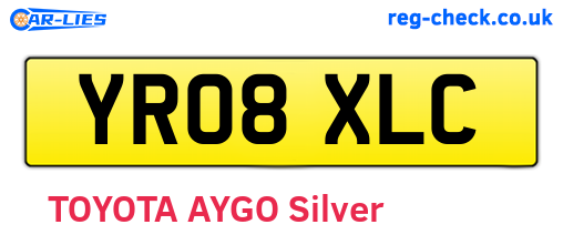 YR08XLC are the vehicle registration plates.