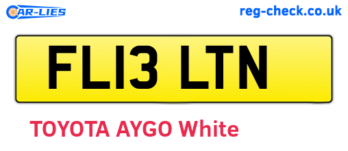 FL13LTN are the vehicle registration plates.