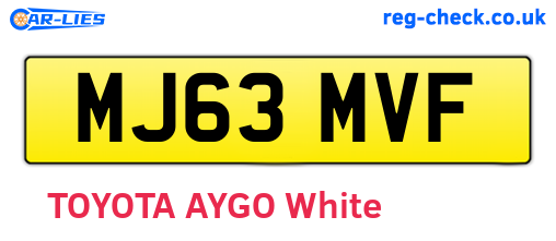 MJ63MVF are the vehicle registration plates.