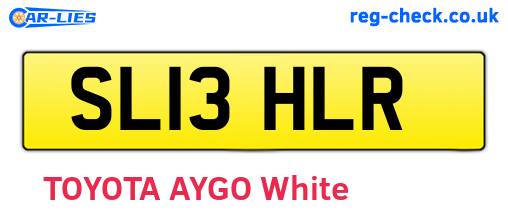 SL13HLR are the vehicle registration plates.