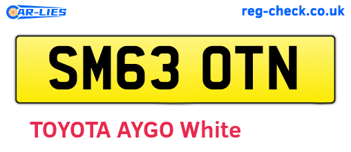 SM63OTN are the vehicle registration plates.