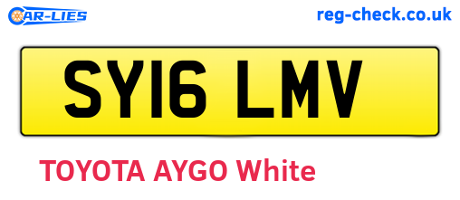 SY16LMV are the vehicle registration plates.