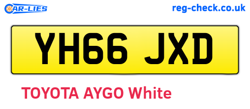 YH66JXD are the vehicle registration plates.