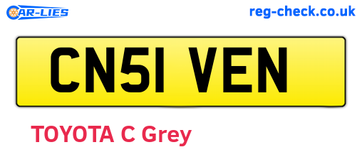 CN51VEN are the vehicle registration plates.